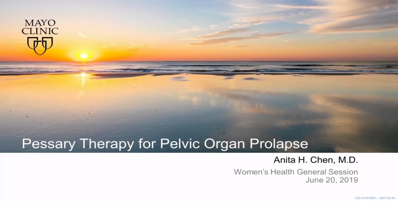 Pessary Therapy for Pelvic Organ Prolapse