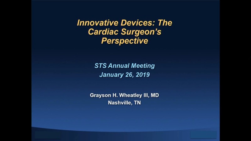 Innovative Devices: The Cardiac Surgeon's Perspective